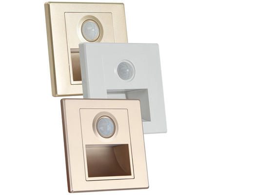 O soquete de parede da luz da noite do sensor de movimento diodo emissor de luz de 1,5 watts Recessed