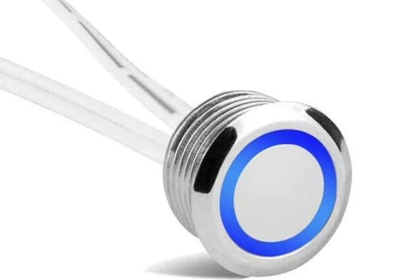 Um sensor mais não ofuscante do toque do diodo emissor de luz comuta 36W C.C. 12V/24V com indicador azul