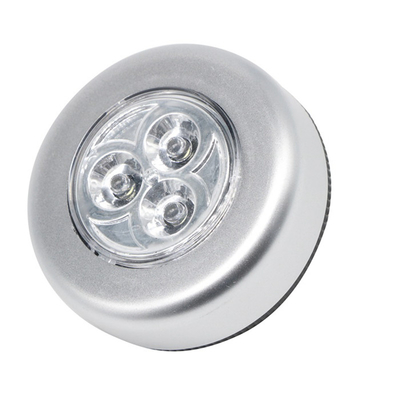 Cor de prata a pilhas do AAA do sensor do toque da lâmpada da noite da luz DC5V do diodo emissor de luz